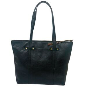 Fossil Felicity Black Leather Tote